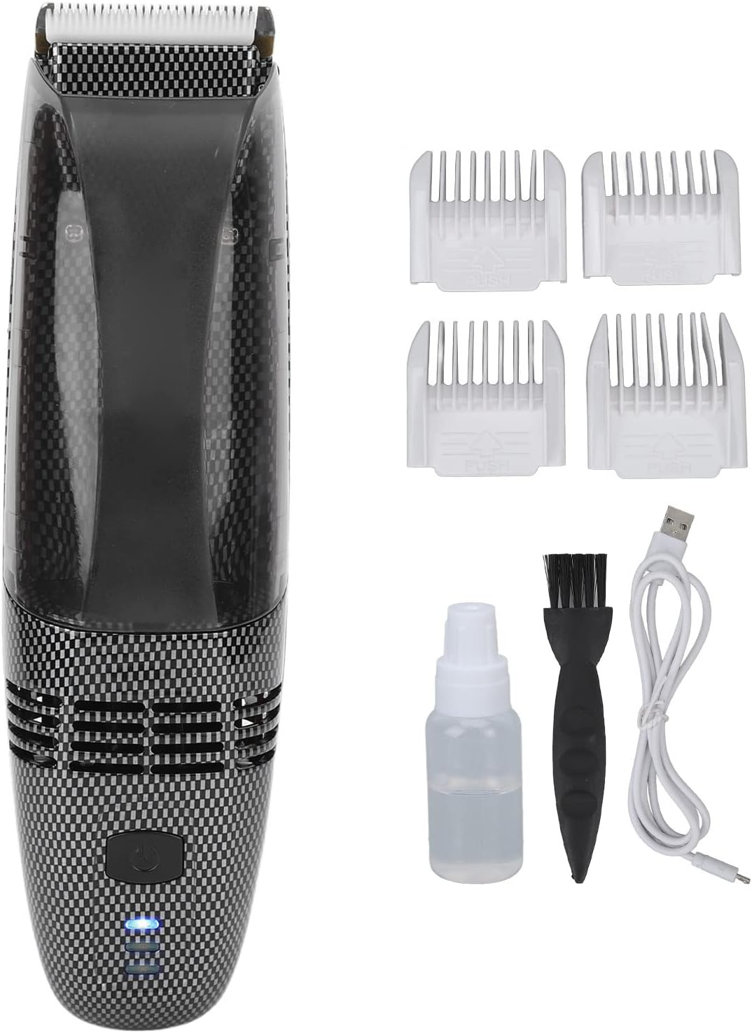 Hair Clippers, Wireless Pro Hair Trimmer and Trimmer via USB, Wireless Hair Clipper with Automatic Hair Suction, Hair Cutting Set for Men, Women image number 4