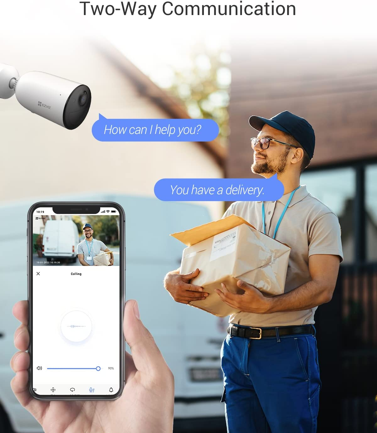 EZVIZ Wireless Security Camera with Solar Panel, 1080P Outdoor Spotlight Battery/Solar Powered Wifi Camera, Color Night Vision, 2-Way Talk, Human Detection, IP66, 256G Sd/Cloud Storage, Alexa, CB3 Kit image number 2