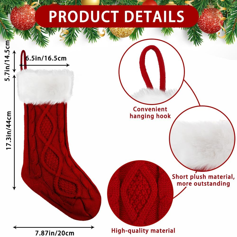 XIMISHOP Christmas Stockings Decoration With image number 3