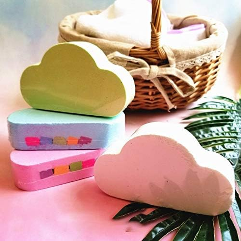 Bath Bombs Gift Set Cloud Shape Bath Ball 4 Nourishing Bath Bombs Perfect for Bubble or Spa Bath Natural Floral Fragrance，Skin Rejuvenation, Soothing, Moisturizing XIAOYU image number 5