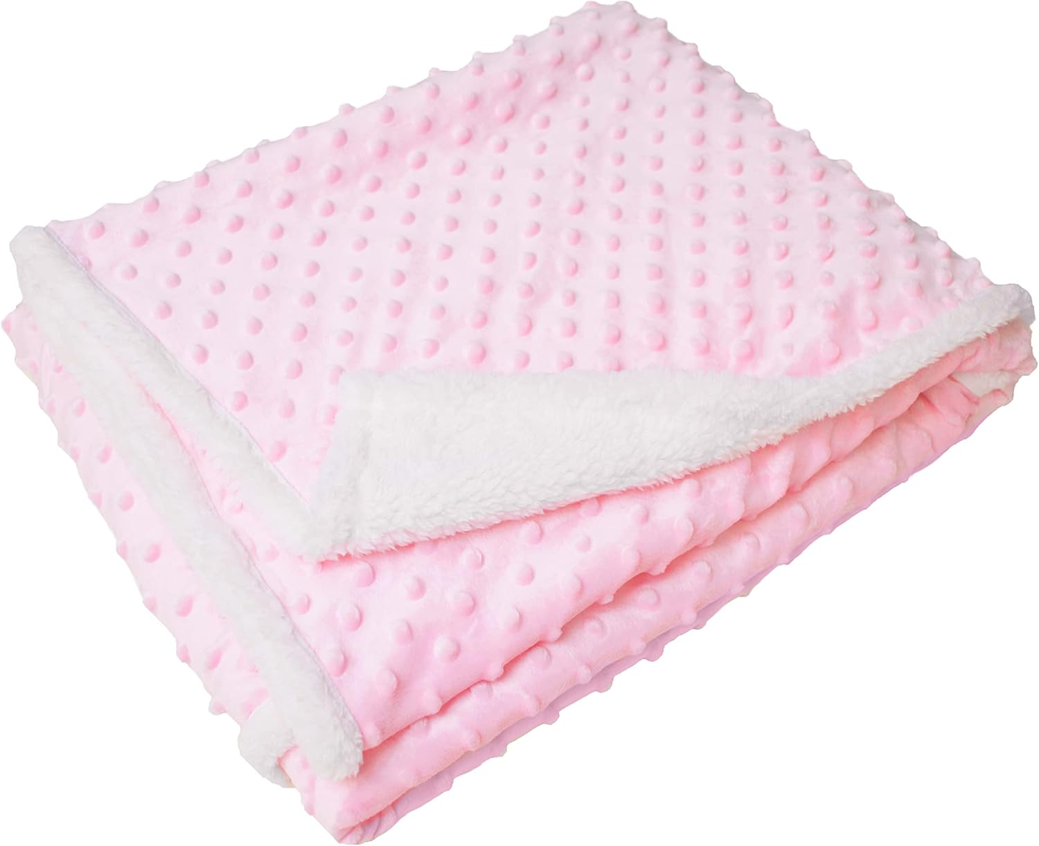American Baby Company Heavenly Soft Chenille Sherpa Toddler Blanket, Pink, 36" X 48", for Girls - Pink image number 2