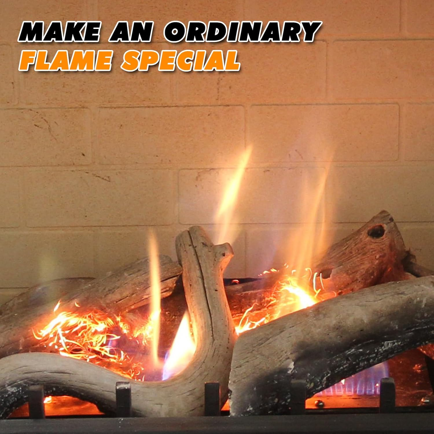 Neon Embers, Red Flames, Create Red Vibrant Flames for Ceramic Logs, Outdoor Fireplaces, Campfire, Bonfire-Perfect Fire Camping Accessories image number 3