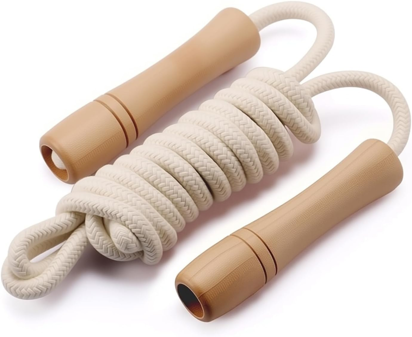 Cotton Jump Rope for Kids - Wooden Handle - Adjustable Cotton Braided Fitness Skipping Rope - Outdoor Fun Activity, Great Party Favor, Exercise Activity image number 3