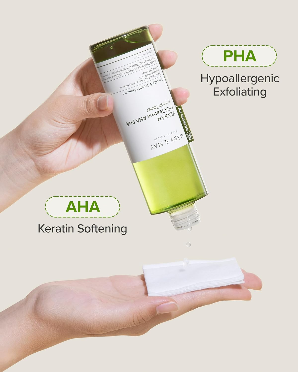 Mary & May Vegan Cica Tea Tree AHA PHA Toner 200 Ml image number 3