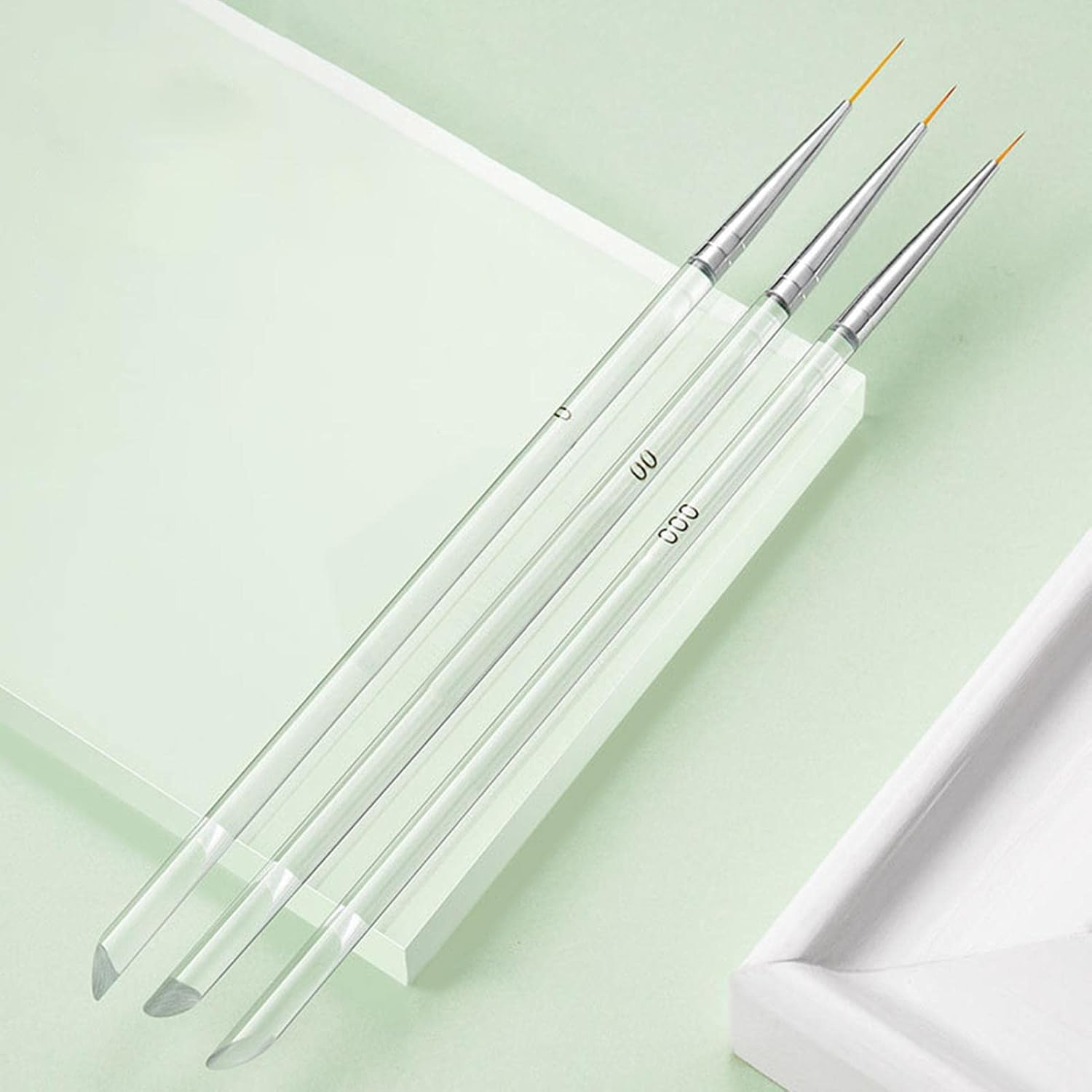 Nail Liner Brush, Acrylic Nail Brush, Liner Brushes, Nail Gel Painting Tools Fine Drawing Pens for Long Striping, Detail Pattern, Nail Supplies for Nail Techs Pochy image number 1