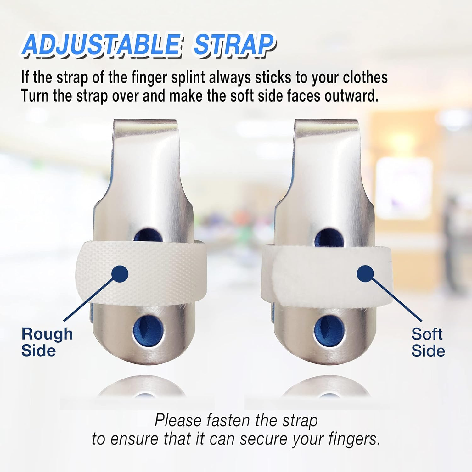 JOWILIN Finger Splint Set, 3 Size Aluminum Finger Stabilizer with Metal Support for Relief Suffering Pain Sprains Strains Arthritis Finger Knuckle Immobilization for Adults, Children, Kids image number 4