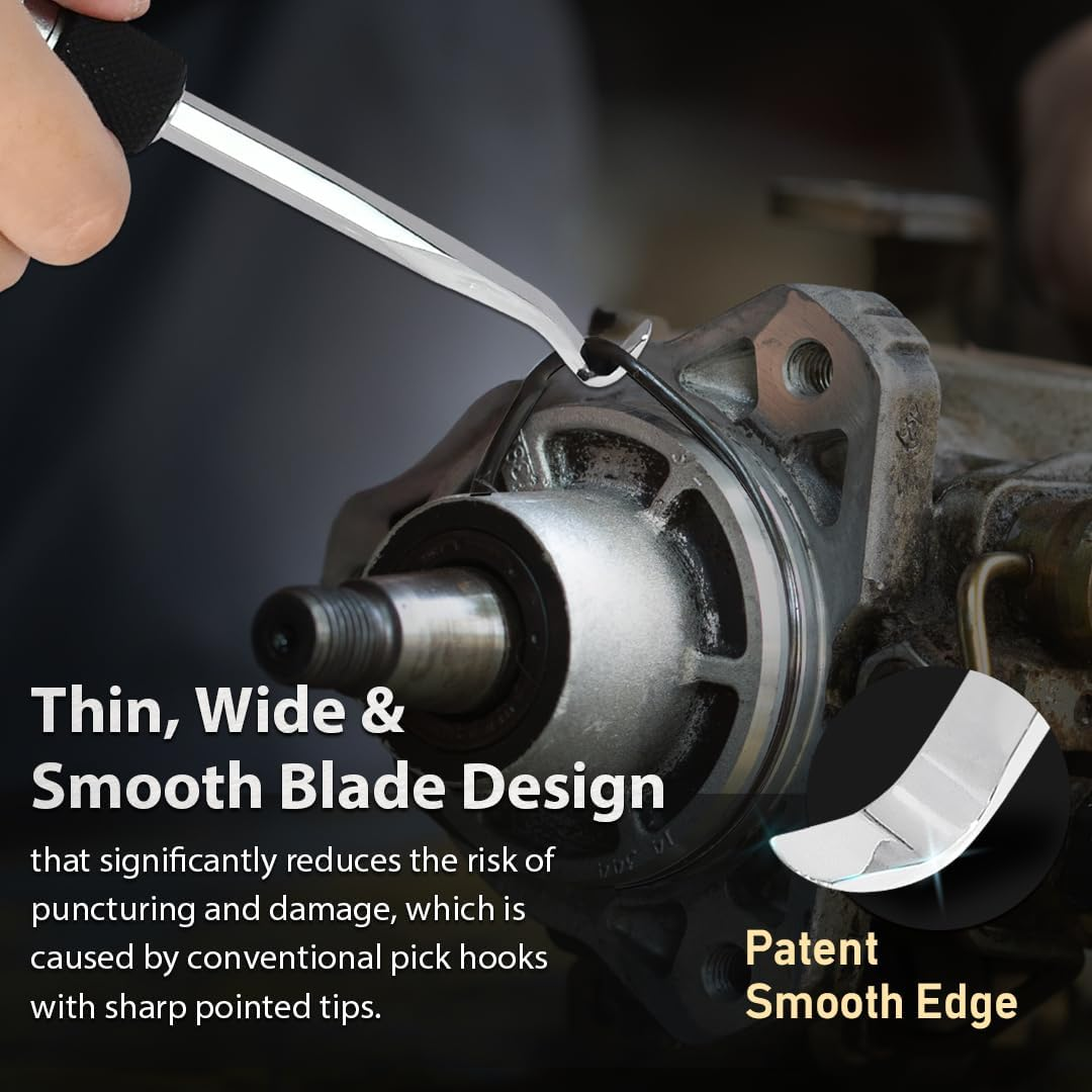 FIRSTINFO F3282 Patented 3-Piece O-Ring Seal Pick Hook Set, O-Ring Seal Gasket Pick Hooks Puller Remover Tool