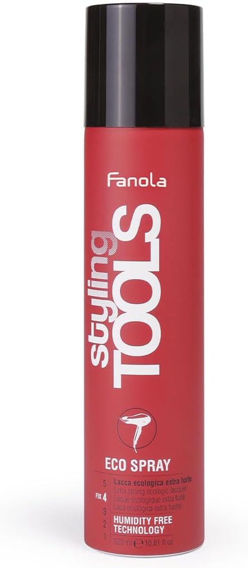 Fanola Fanola Styling Tools Eco Spray Extra Strong Ecologic Lacquer 320Ml, 320 Millilitre