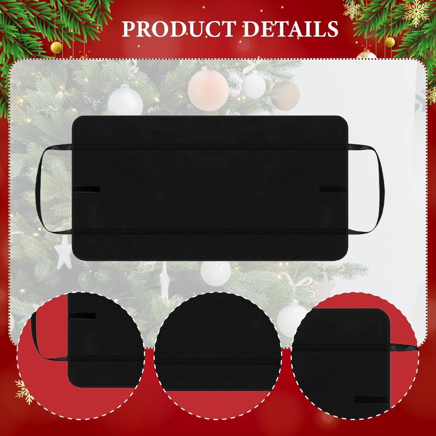 Firewood Carrier Bag, Convenient Storage Bag for Firewood for Barbecues and Camping, Black, as Described - Black image number 3