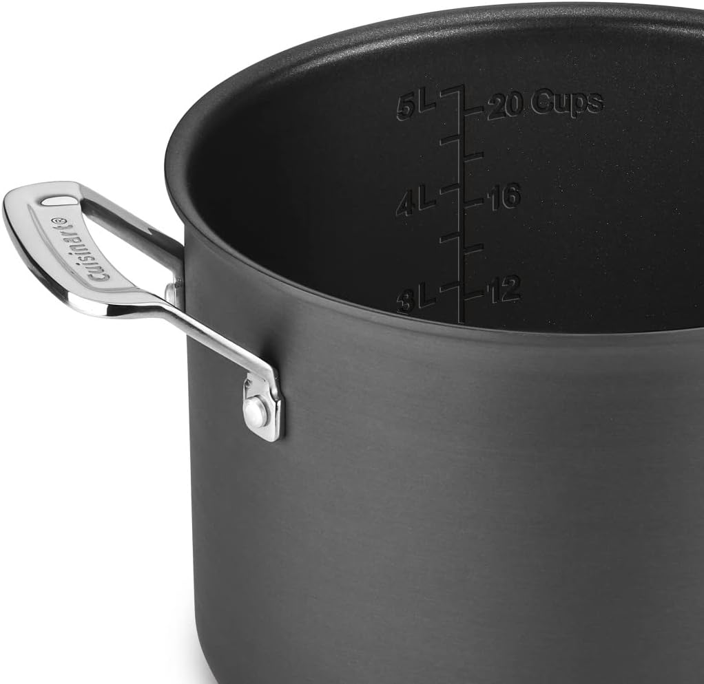 CUISINART N61-11 Nonstick Hard-Anodized Nesting Cookware Set, 11 Piece, Black image number 3