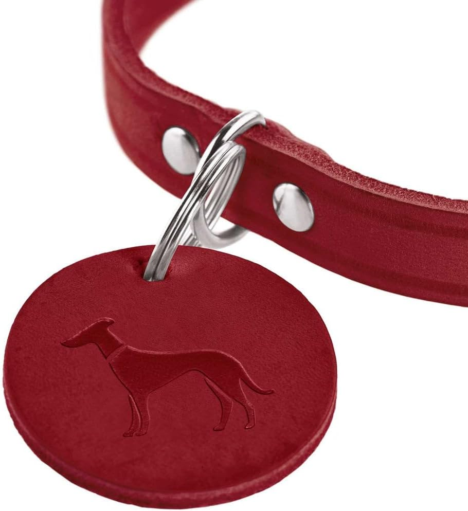 HUNTER Aalborg Dog Collar, Colour: Dark Blue, Robust and Durable Leather, Strong Greasing, Ideal for Dog Sports and Everyday Life, with Leather Pendant, Made in Germany, Size: 32 image number 5