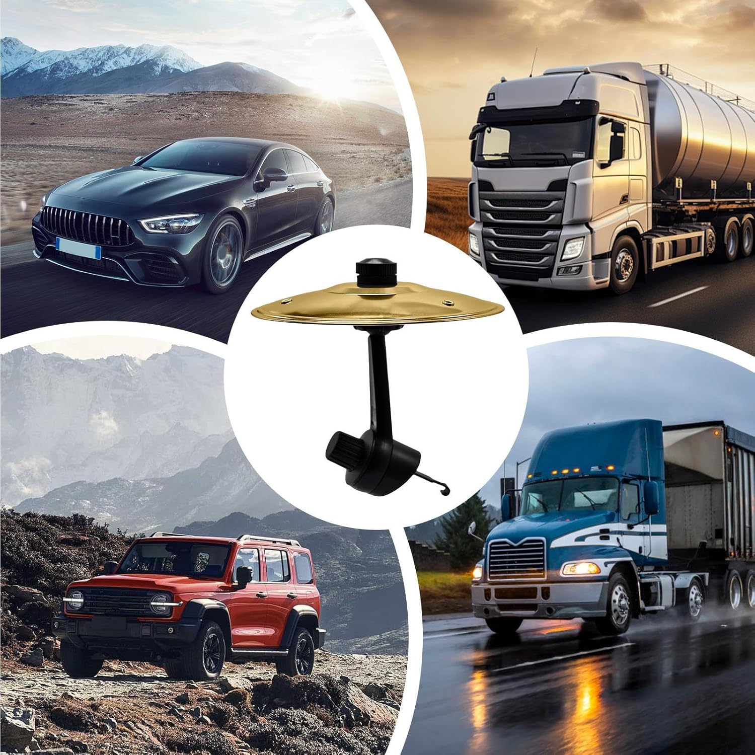 Drum for Car, Fun Air Vent Drum for Car, Music Decoration Percussion Instrument for Women Men Mountainous Terrain Highway Long-Distance Driving Travel - A image number 3