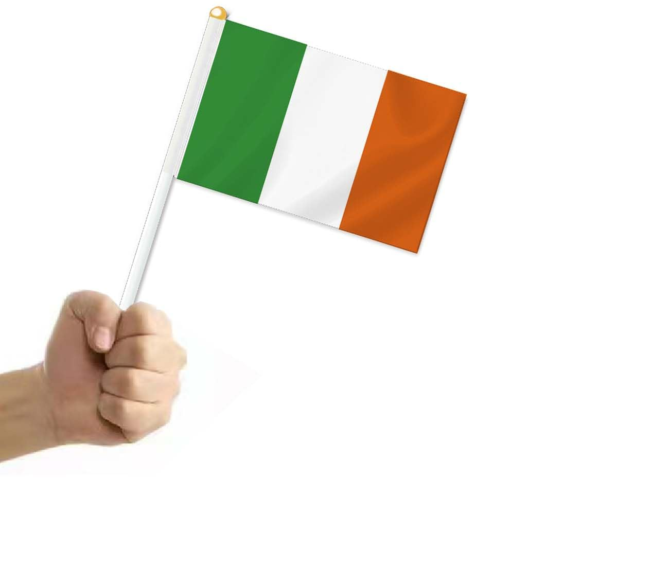 10 PCS Ireland Handheld Small Flag, Irish Hand Held Mini Decor Decoration Banner image number 2