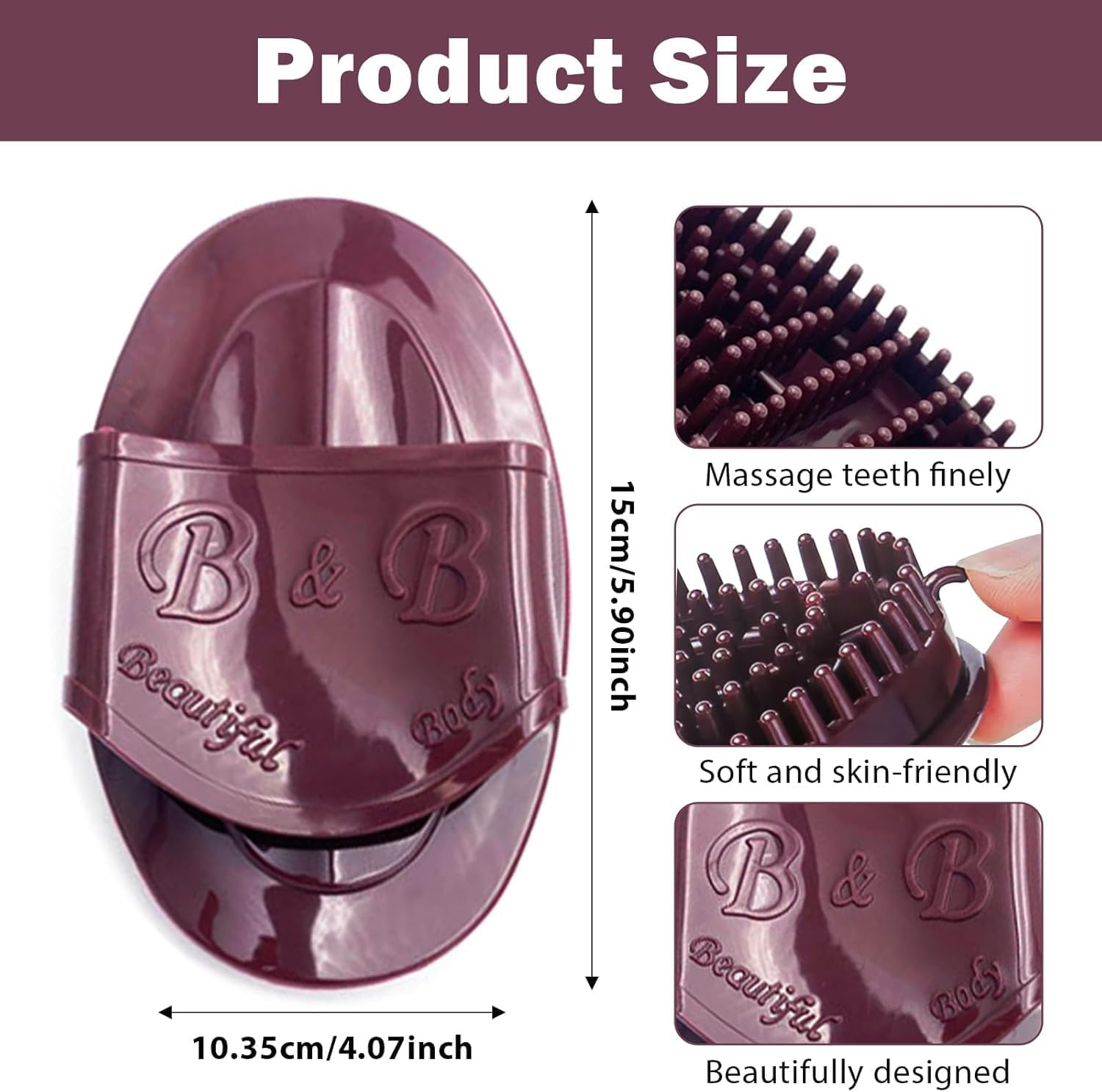 Dry Brush & Massage Body Brush Set, 2025 Upgraded Meridian Dry Body Brush with 10Ml Essential Oil, Full Body Cellulite Massager for Belly Arms Legs Back, Includes 2 Storage Bags - 2 Pieces, Brown image number 5