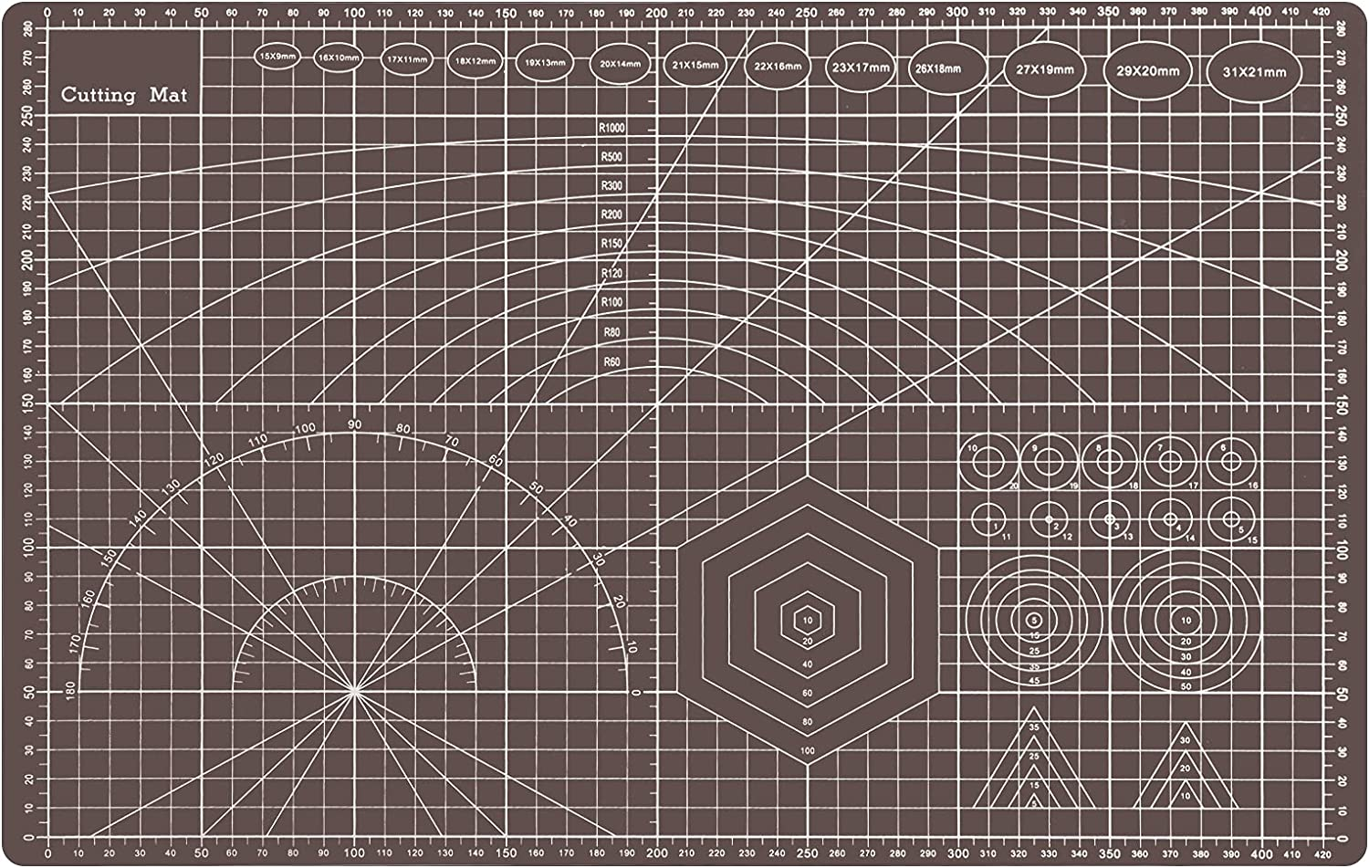 Self Healing Colourful Cutting Mat A3(45X30Cm), Great for Scrapbooking, Quilting, Sewing and All Arts & Crafts Projects A3