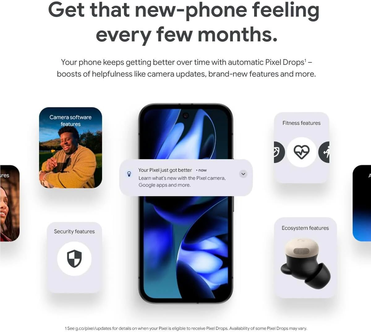 Google Pixel 9A 5G Smartphone, 6.3" OLED Display, 8GB/128GB, Peony