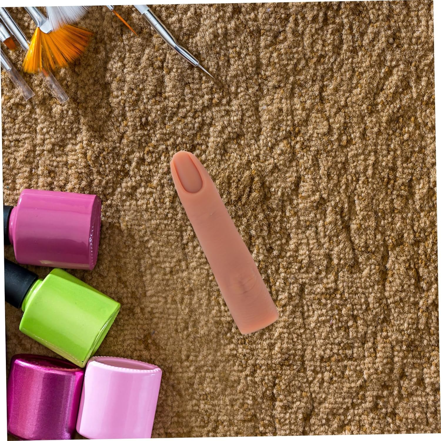 PACKOVE Silicone Practice Hand Model Manicure Nail Finger Practice Hands UV Hand Joint Model Silica Gel