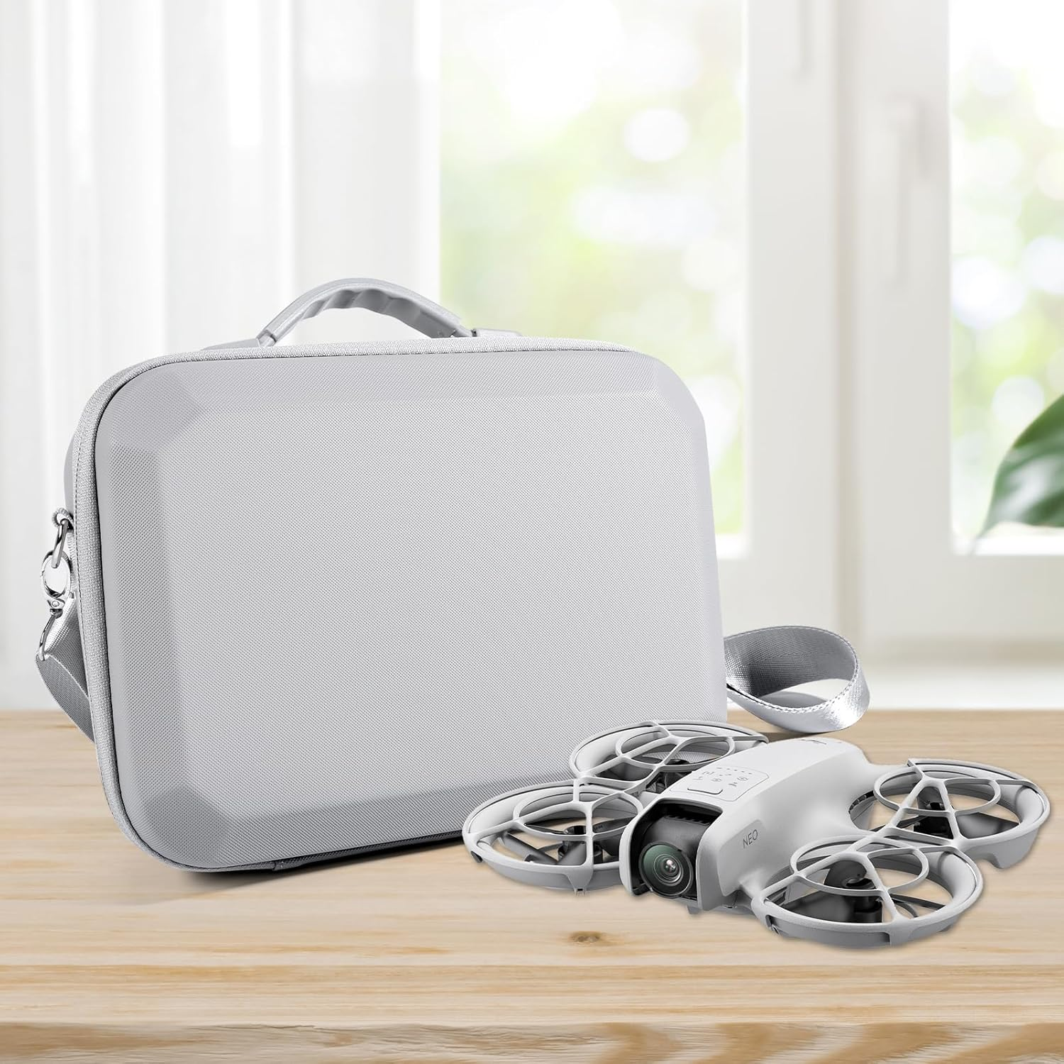 Portable Storage Bag with Carry Strap, Carry Bag for DJI Neo, Portable PU Travel Bag for DJI Neo Drone Accessories image number 6