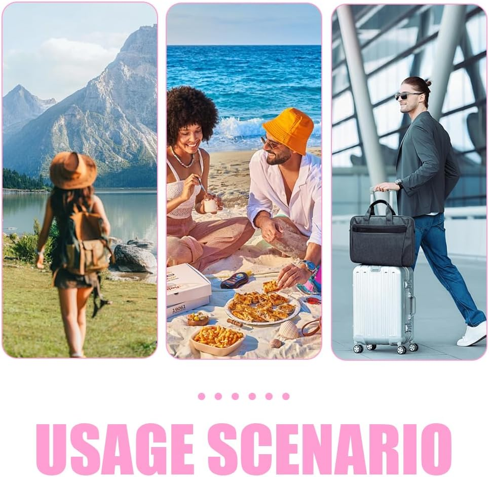 Hiking and Running Waist Packs, Waterproof Waist Bag, Portable Shoulder Bag, Adjustable Crossbody Bag with Multiple Compartments, Waist Pack for Camping, Travel Outdoor (Pink) image number 2