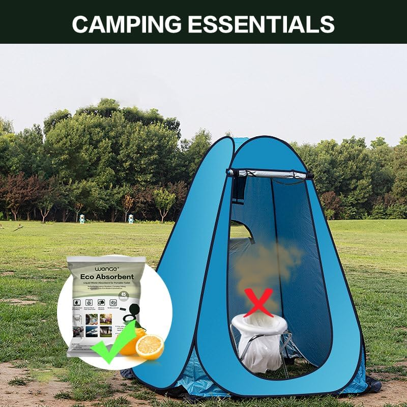 Wenge Potty Chemicals, Portable Toilet Powder - 45 Pack - Lemon Scent, Pee Powder for Portable Toilet,Camping Toilet Chemicals, Eco Absorbent Gel Liquid Waste Gelling image number 4