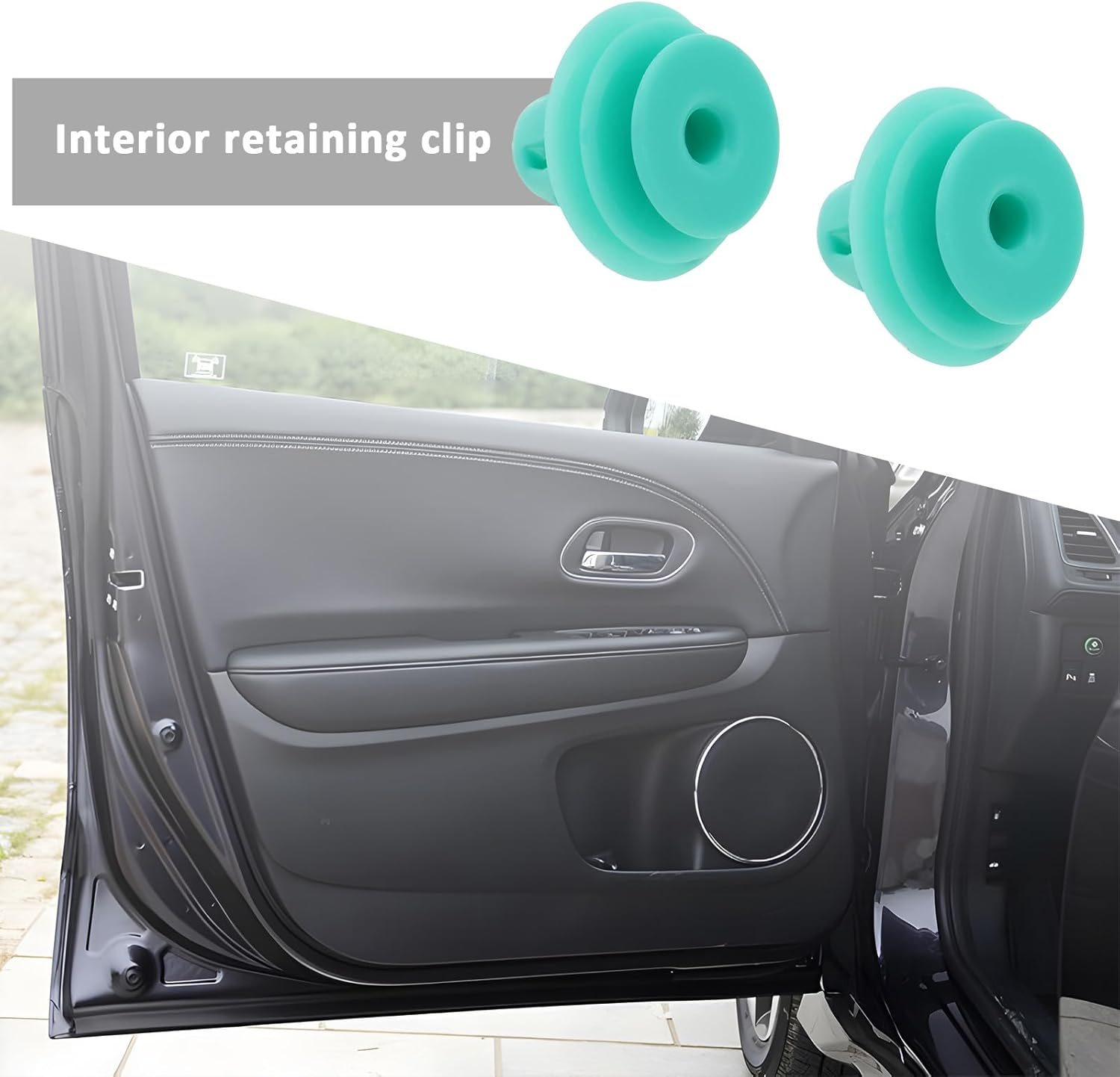 OTOTEC 30Pcs Door Inner Lining Panel Decorative Clip Protective Door Panel Fixing Clip 91560SZW003 Compatible with Honda Accord Civic Jazz and CR-V, Green image number 2