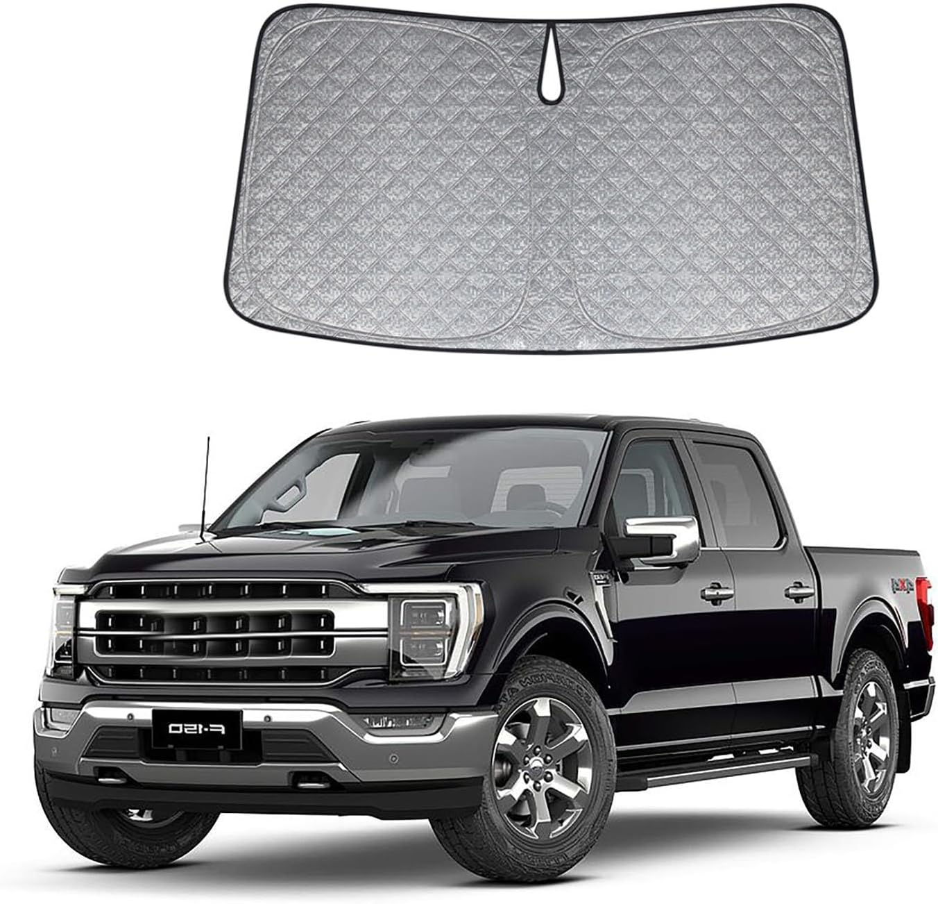 OTTO SHADES Thick Windscreen Sunshade for Ford F-150/F-250 2023-2025, 6-Layer Custom Fit, Maximum UV Protection & Heat Shield | Foldable Front Window Sunshade & Sun Visor Accessories image number 4