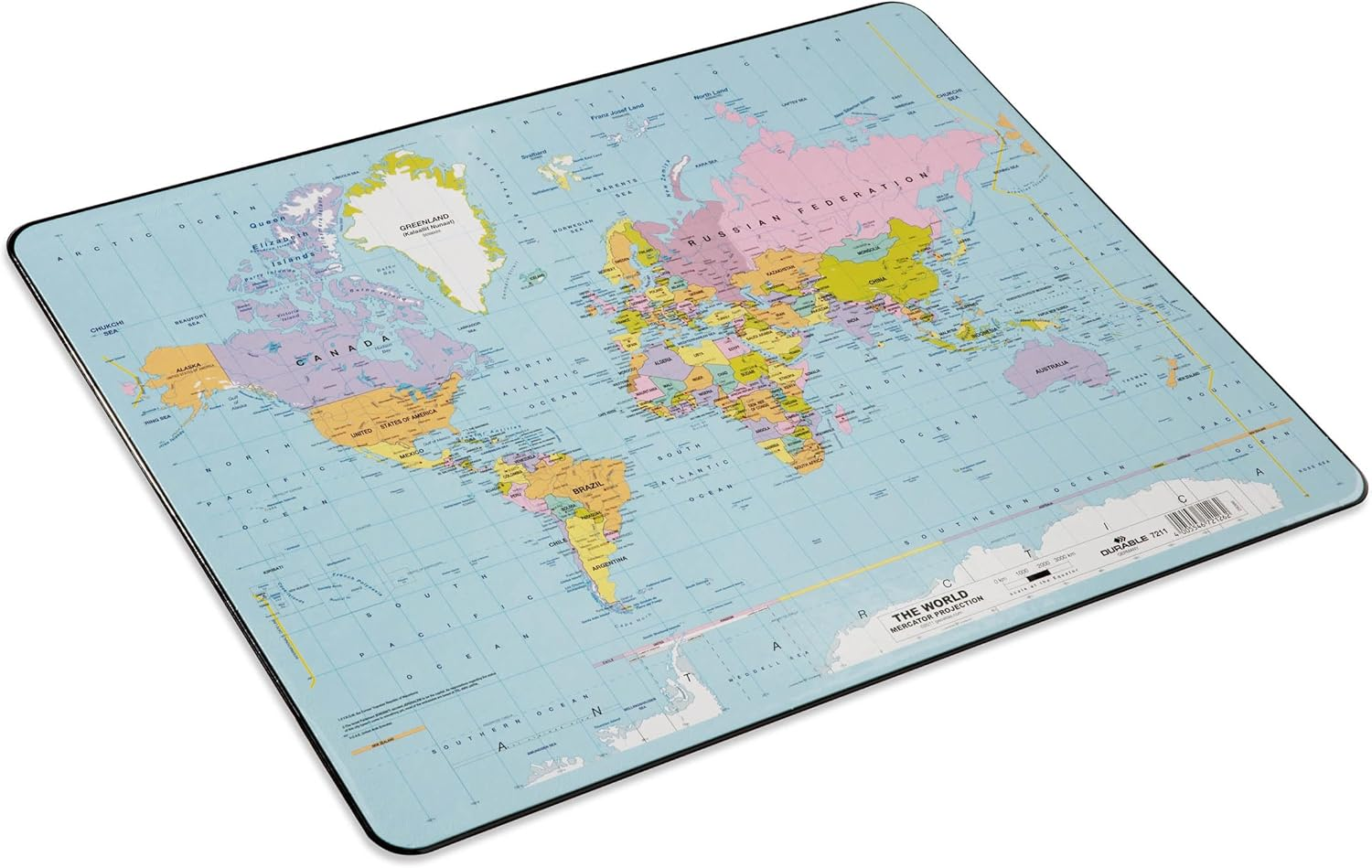 Durable Desk Mat with Coloured World Map | 53 X 40Cm | Pack of 1 | Comfortable to Use | Ideal for Schools, Home Offices, Etc.
