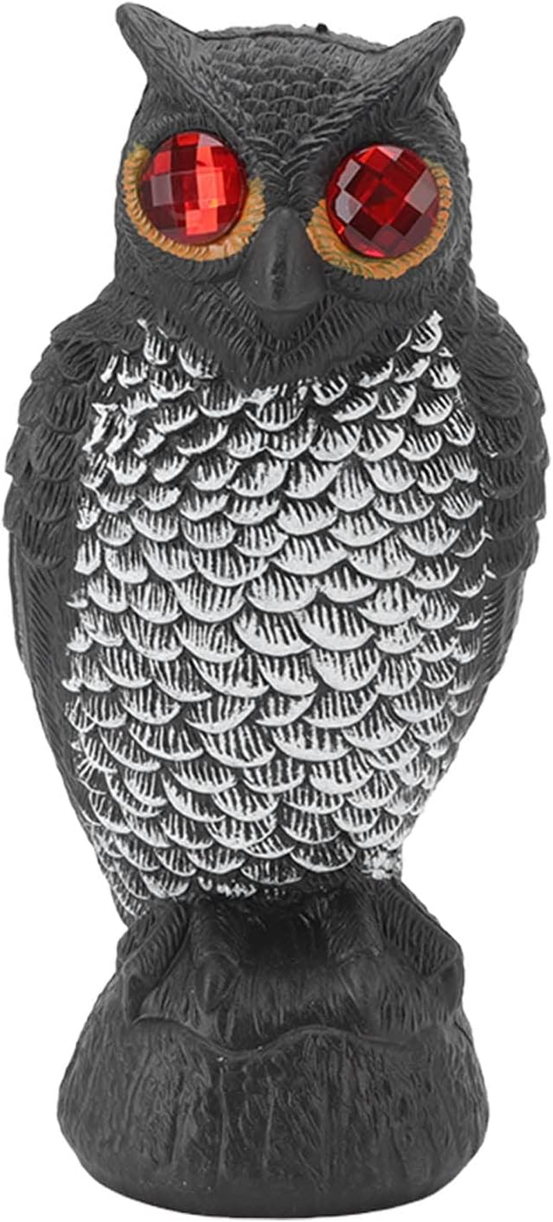 Owl Keeping Birds Away, Fine Detail High Simulation Owl Bird Repellent Deterrent Plastic Material for Birds (Cartoon Flaky Small Owl) image number 5