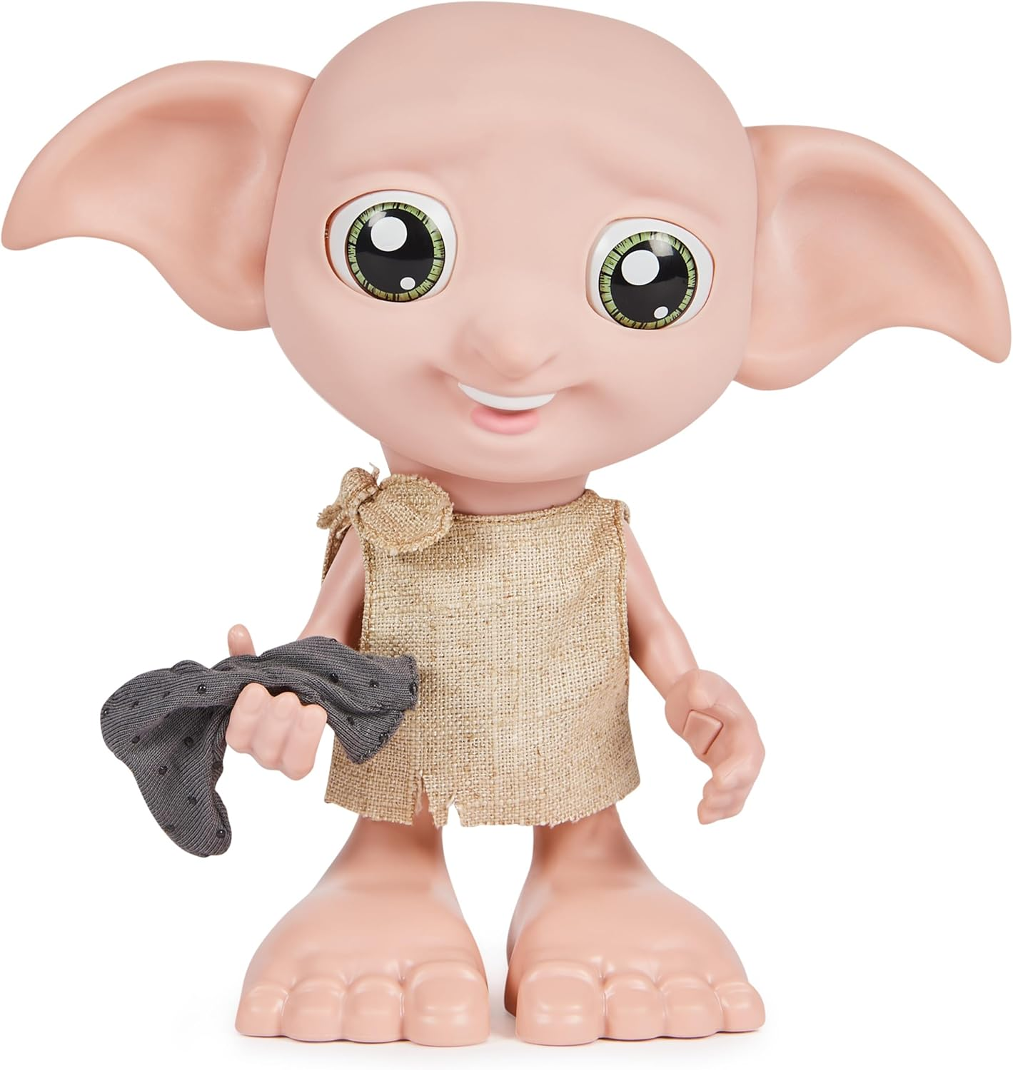 Wizarding World Harry Potter, Interactive Magical Dobby Elf Doll with Sock, over 30 Sounds & Phrases, 8.5-Inch, Kids Toys for Ages 6 and Up image number 3