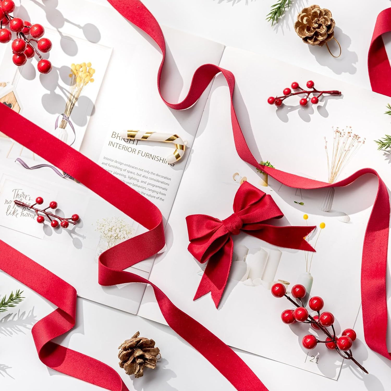 CHUQING Velvet Ribbon,Dusty Blue,1Inch Single Face Thin Velvet Ribbons for Gift Wrapping Wedding Hair Bows Choker Bouquet,10 Yards