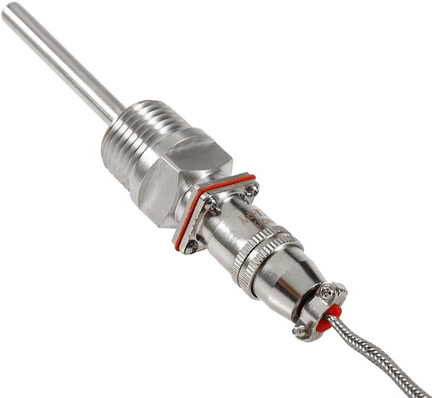RTD PT100 Temperature Sensor Probe(0.23" X 2&ldquo;), 1/2 NPT Thread with 2 Meter Cable,-50 to 300 ℃