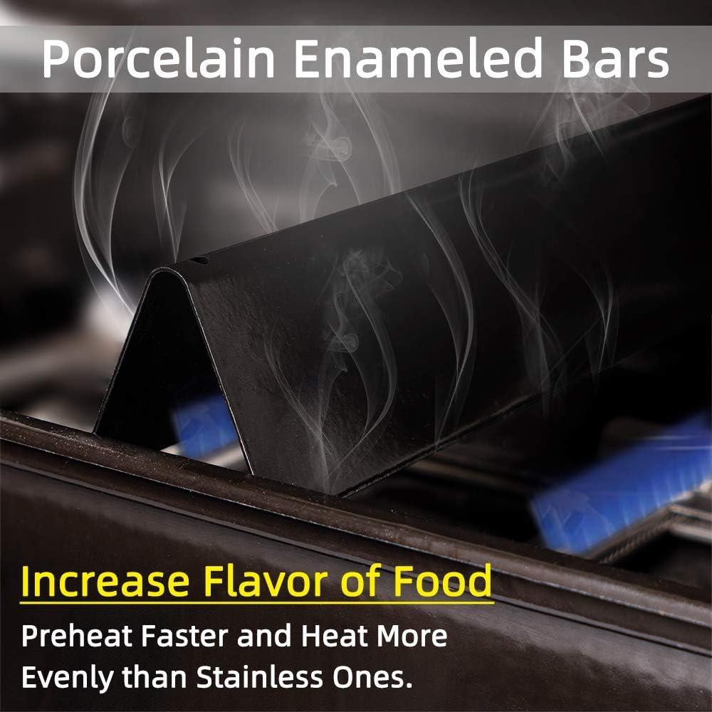 X Home 15.3-Inch Heavier Flavorizer Bars for Weber Spirit & Spirit II 300 Series, Spirit II E-310 (Front-Mounted Control) Grill Parts, Porcelain-Enameled, 5-Pack image number 4