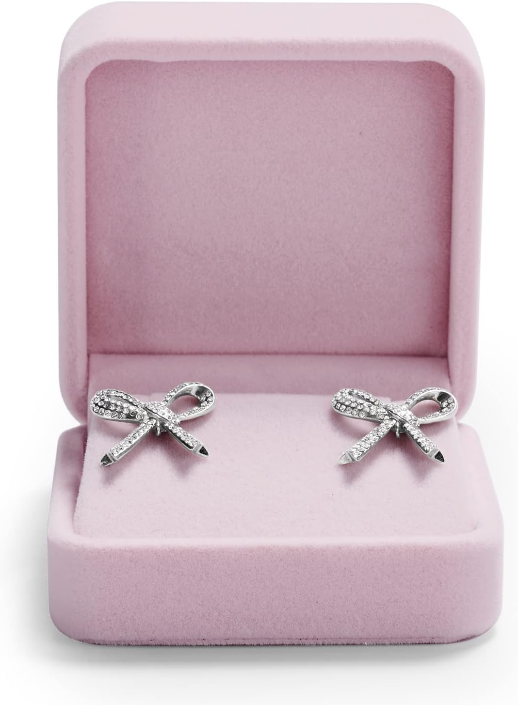 Oirlv Pink Velvet Ring Gift Boxes Elegant Ring Box for Wedding Valentine'S Day Anniversary Birthday