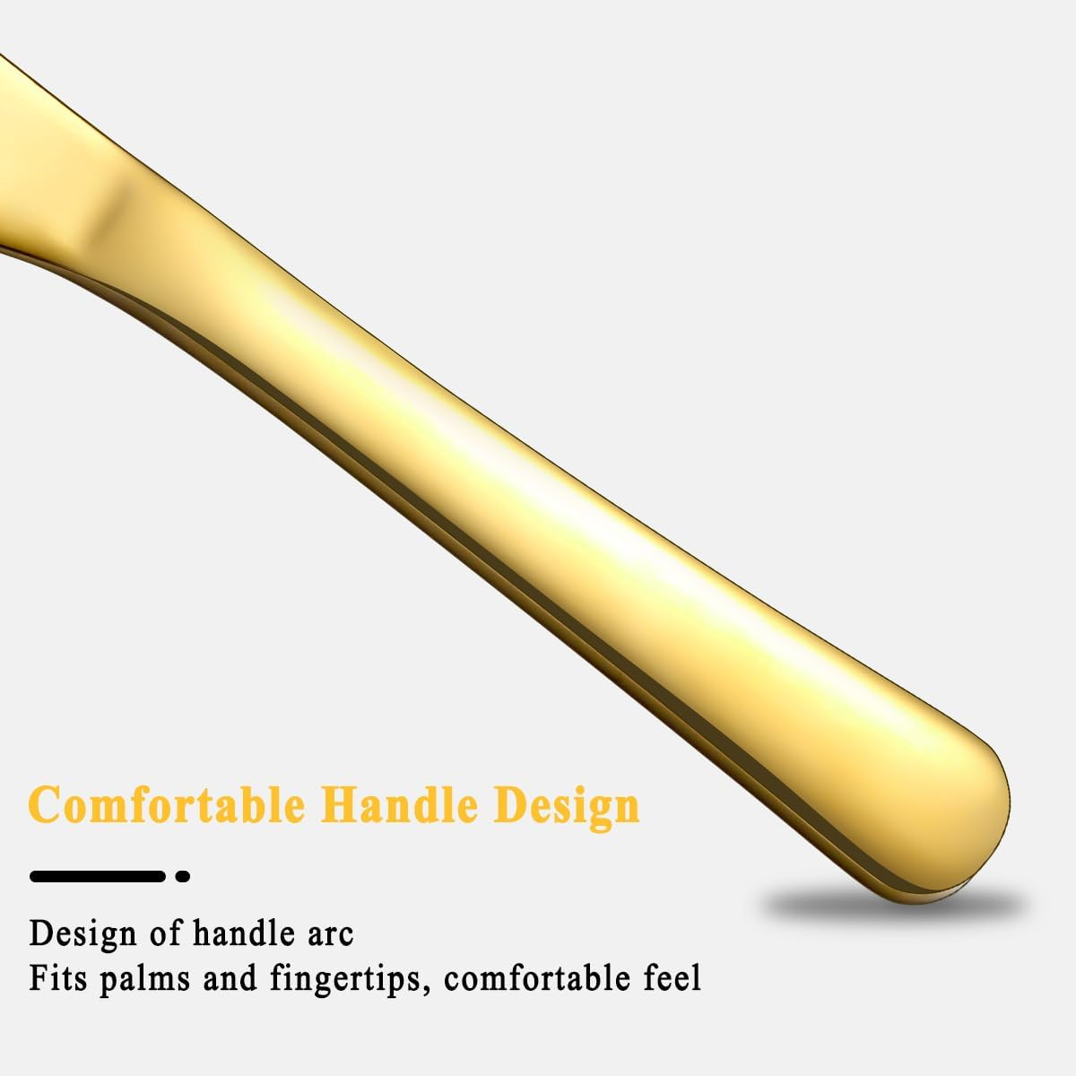 Homquen Stainless Steel Butter Knife, Gold Butter Knife,Butter Application Knife Can Be Used in Kitchen, Dining Set, Kitchen Gadgets, 4 Pieces Set - Golden image number 3