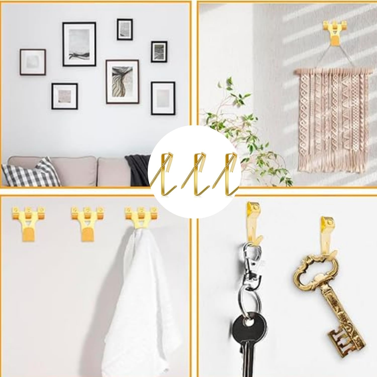 Shoyisenka 246 Picture Hanging Kit, Heavy-Duty Wall Hooks, Picture Frame Hanger Tool, Suitable for a Complete Set of Hanging Tools Such as Picture Frames and Oil Paintings. image number 5