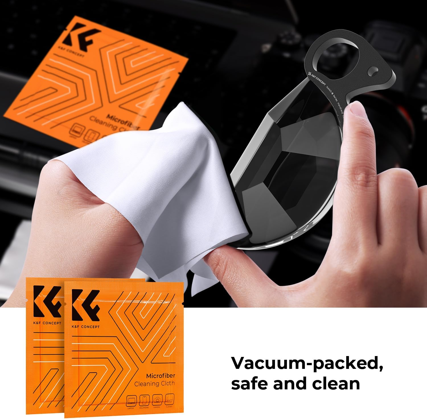 K&F CONCEPT 79Mm Handheld Subtle Kaleidoscope Filter, Special Effects Filter, Optical Glass Prism Filter for Lens