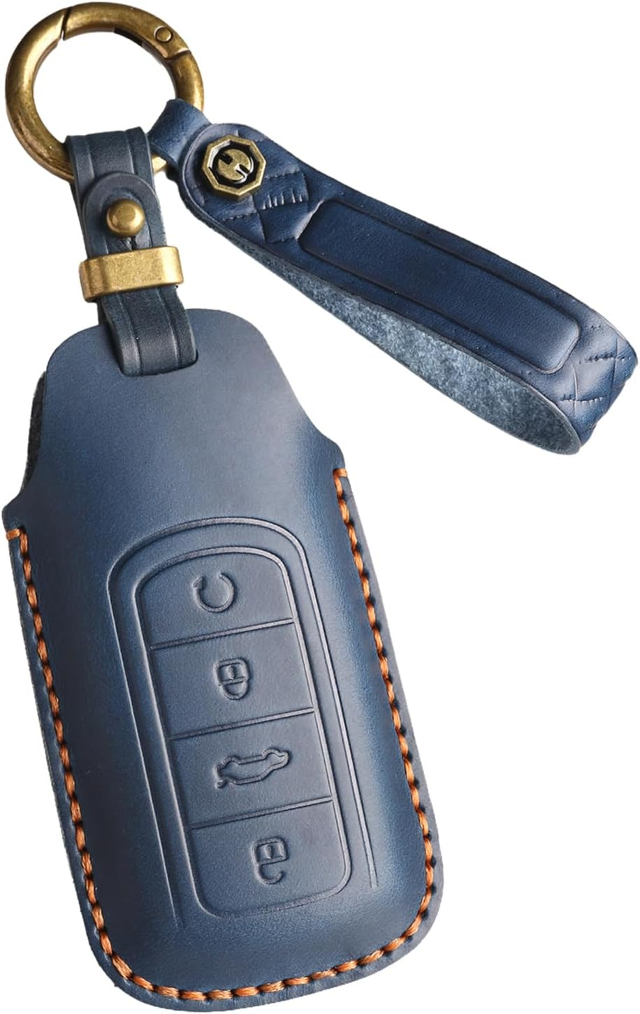 Ontto Cowhide Car Key Cover Fit for Chery Tiggo 8Plus Tiggo 8 New 5 plus 7Pro Max Omoda 5 C5 Handmade Leather Key Case Holder Keyring Key Chain Smart Key Shell Accessories