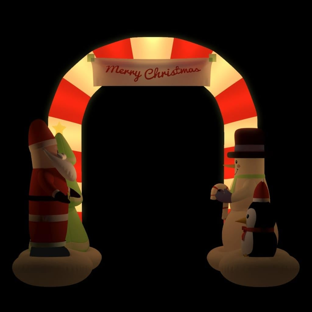 Christmas Inflatable Santa Snowman Arch Gate LED 260 Cm Holiday Decor Outdoor image number 3