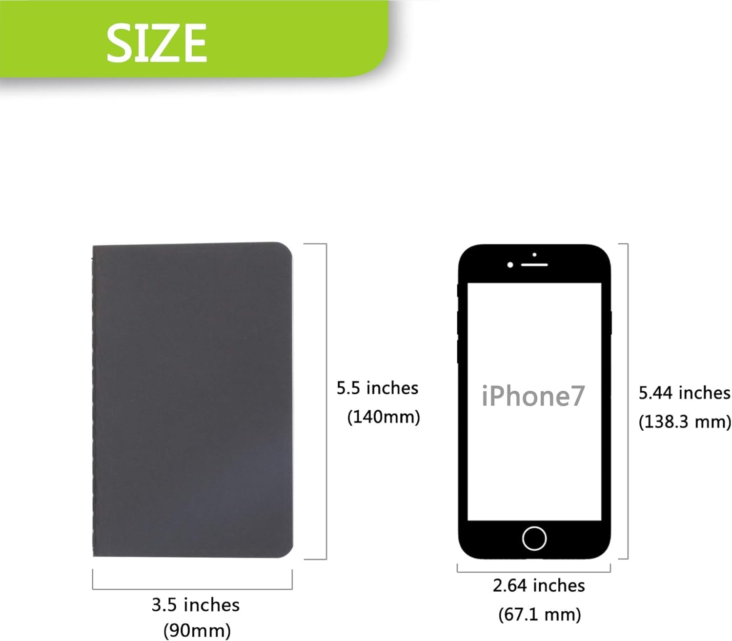 Oiltomn Pocket Notebook, 6 Pack Softcover Mini Notebooks 3.15" X 5.5" Black Notebook Small Memo Notepad for Men Women Kids Traveler Author, 20 Sheets,40 Lined Pages image number 1