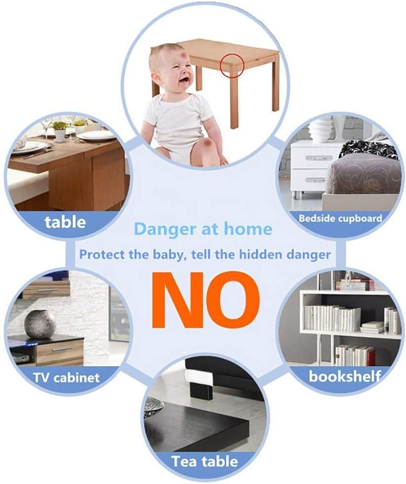 10-Pack Clear L-Shape Corner Protectors &ndash; Baby Safety Furniture Guards for Sharp Edges & Corners image number 5