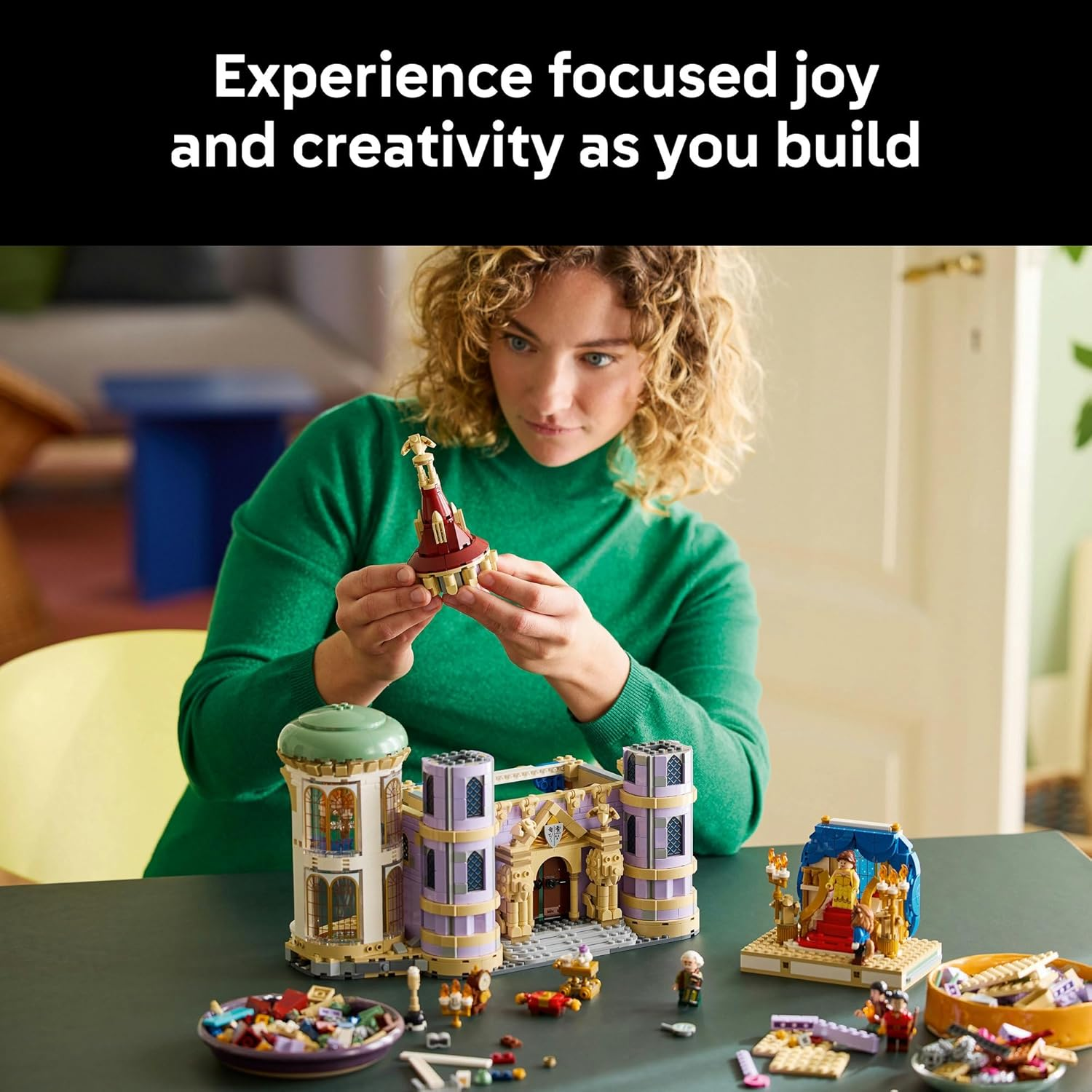 LEGO&reg; ǀ Disney Princess Beauty and the Beast Castle (2916 Pcs) Buildable Display Set with 10 Characters Incl. Belle, Gaston Minifigures - Fairy Tale, Collectible for Girls & Adults 43263 image number 4