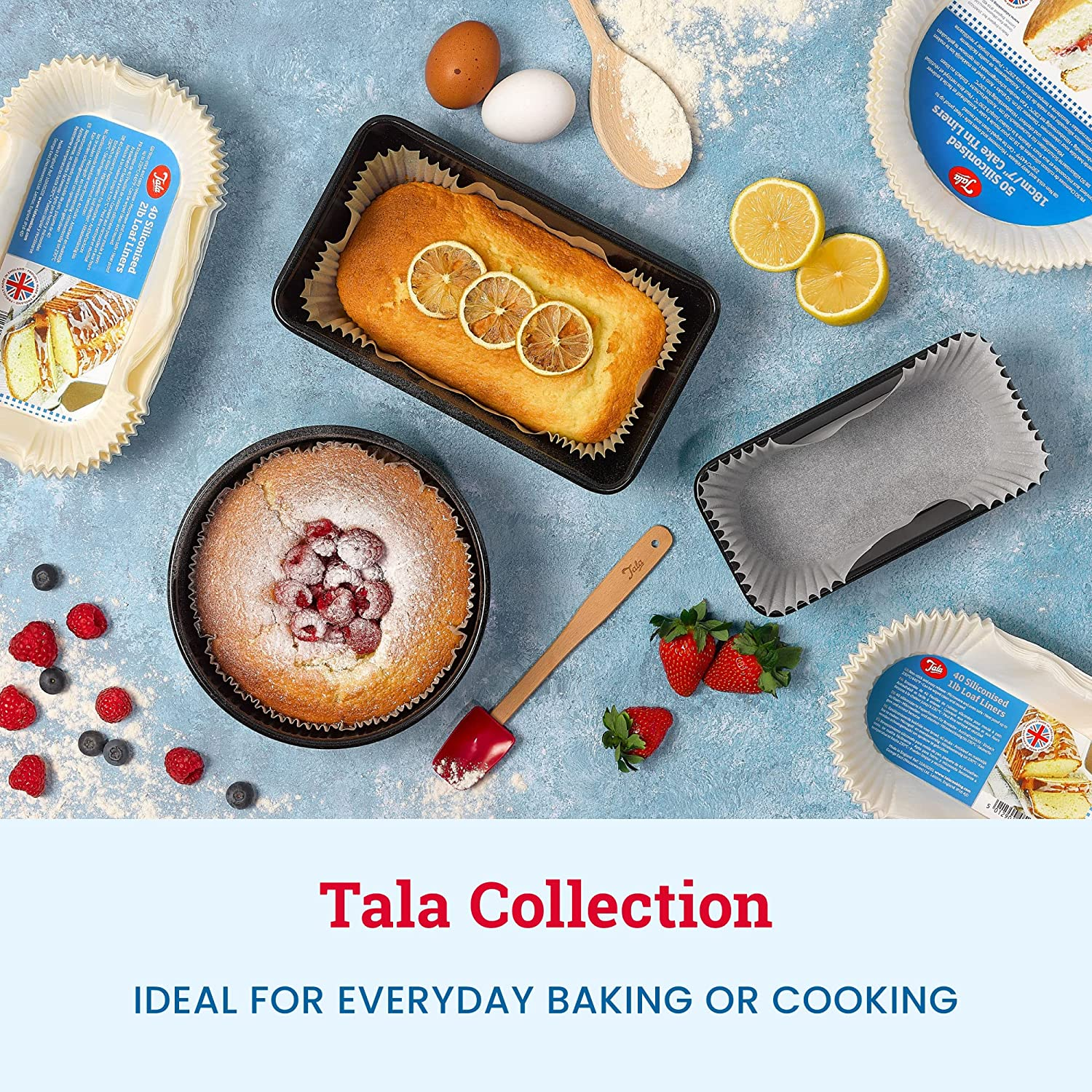 Tala Everyday Baking Set, with 9" Springform Cake Tins, 2Lb Loaf Tin and Baking Tray image number 1