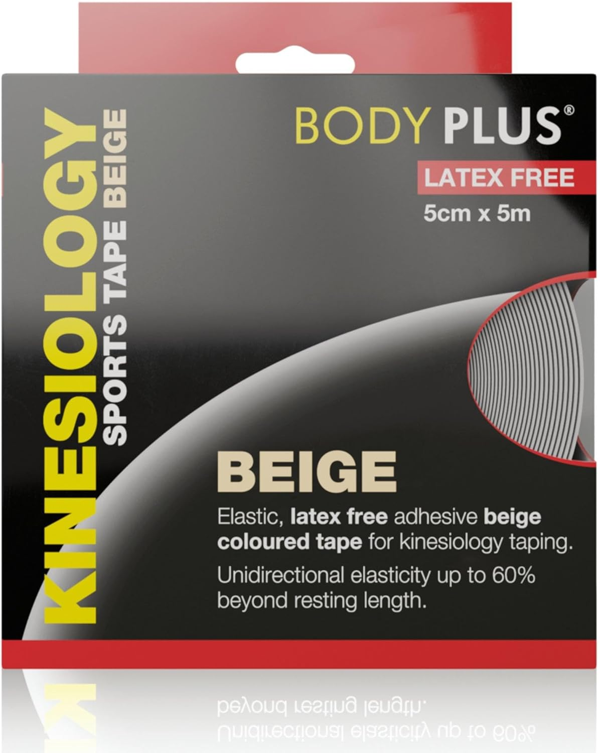 Body plus Sport K-Tape Latex Free 5Cmx5M Beige