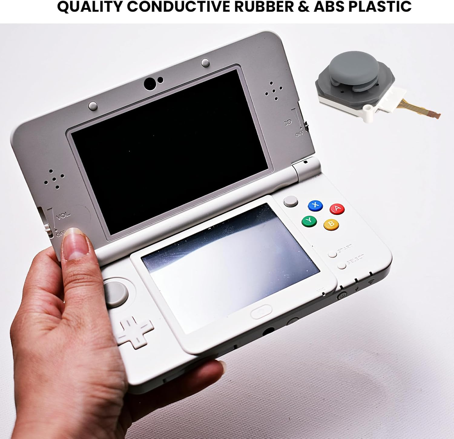 Agwenkui 1PC Analog Thumb Stick Joystick Replacement Part - Compatible with Nintendo 3DS/3DS XL/3DS LL Game Console Controllers, 25X22Mm Rocker Cap for Analog Stick Repair (Precise Size Match) image number 3