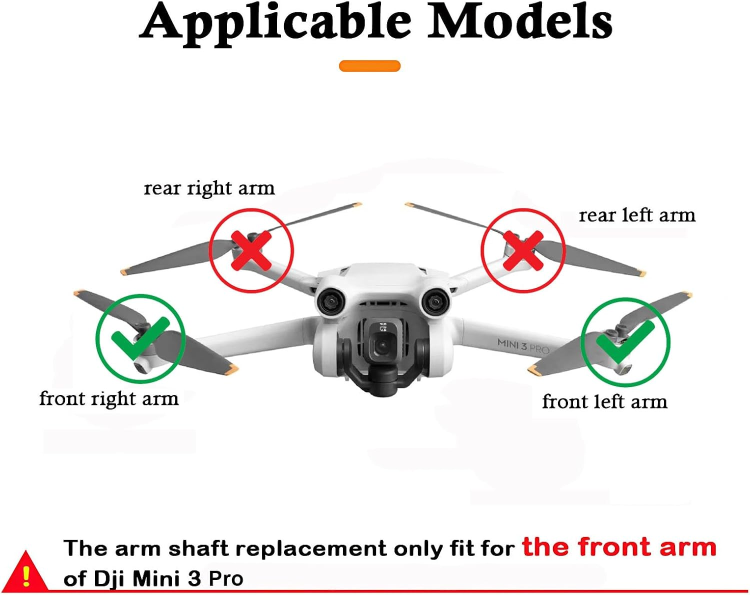 ZWLLKJGS Mini 3 Pro Front Arm Shaft Replacement Parts Arm Hinge Screws Accessories for Mini 3 Pro Front Arm Joint Drone Repair Parts(With 7Pcs Arm Shaft Screws) image number 4