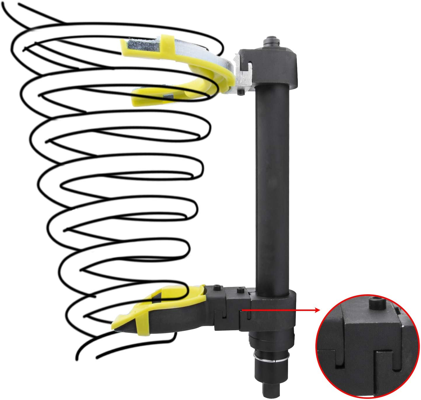 Spring Compressor Tool Macpherson Interchangeable Fork Strut Coil Extractor Tool Set with Safety Guard and Carrying Case image number 4