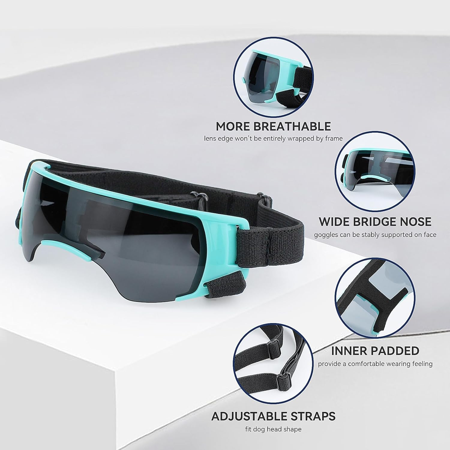 PETLESO Glasses for Small Dogs Eye Protection Glasses Wind Protection Glasses for Small Dogs UV Protection Dog Sunglasses for Motorcycle/Dog Bicycle Basket/Convertible image number 5