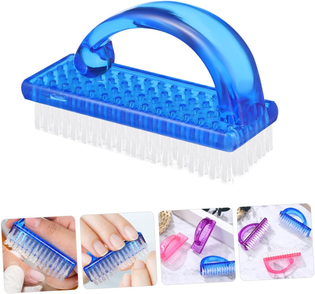 JECOMPRIS 12Pcs Ergonomic Nail Dust Cleaning Brush Brush Heads for Fingernails Versatile Manicure Tool Material image number 4