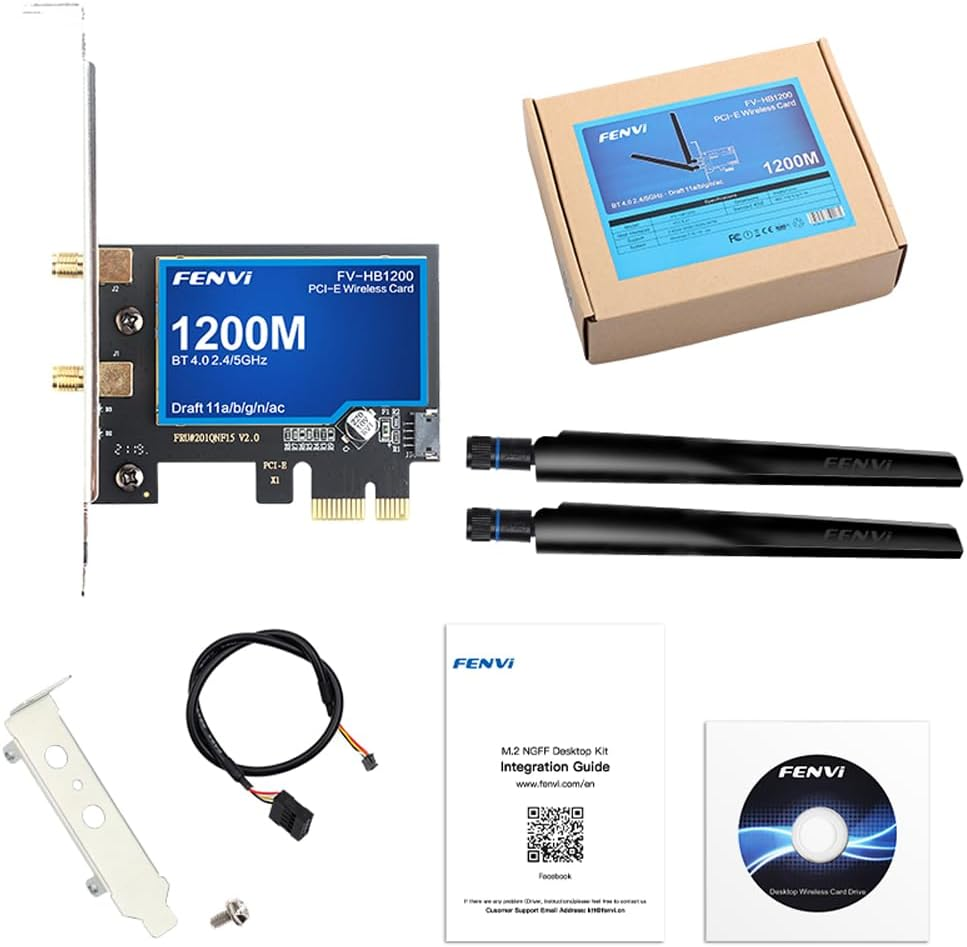 PCI-E Wifi Card BT4.0 for Macos Windows 7/8/10/11 802.11A/G/N/Ac PCI-E PCI Network Adapter Mac-Compatible Wi-Fi Airdrop Handoff Instant Hotspot Macos MIMO Mac OS X Natively Supported BCM4360 AC1200 image number 6