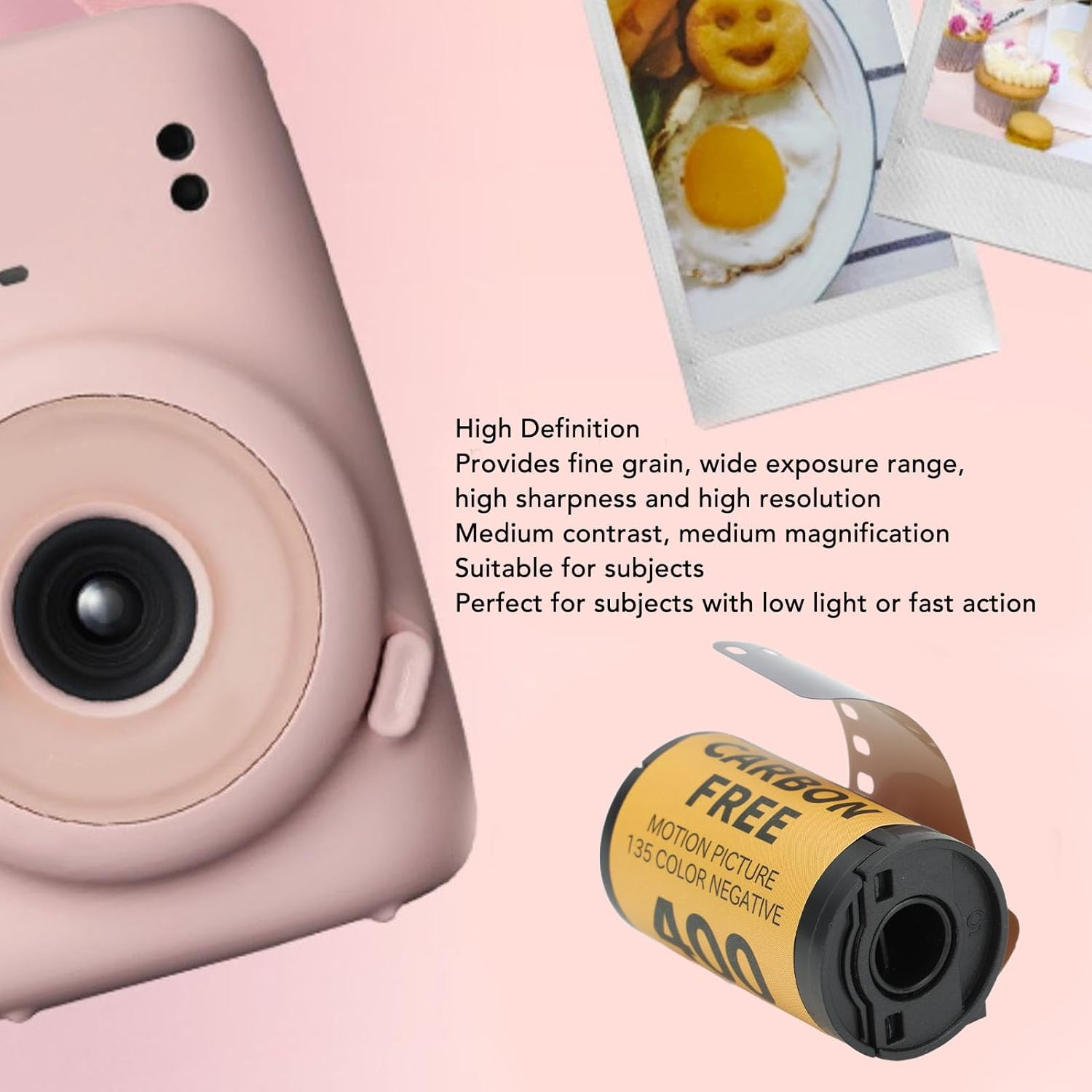 Ejoyous 35Mm Color Film for 135 Cameras (ISO 320-400) with Storage Case, High Resolution, Suitable for Low-Light/Fast-Action Scenes, Supports Deep Depth of Field/Fast Shutter Speeds (18 Sheet)